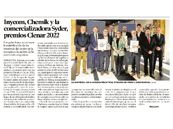 premio chemik energia clenar heraldo de aragón